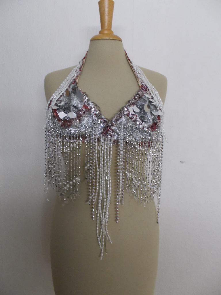 Ibiza/hippie/festival aparte handmade zilver top! Cup C/40, Kleding | Dames, Maat 38/40 (M), Overige kleuren, Verzenden, Zo goed als nieuw