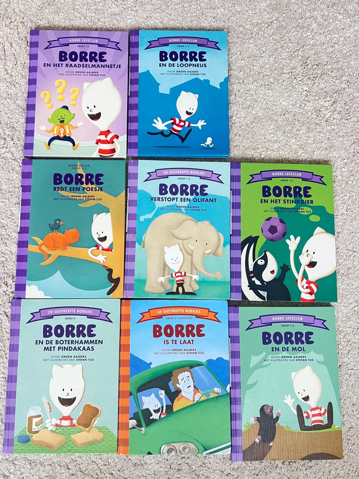 Borre Leesclub Boeken - Complete Set van 8 Kinderboeken, Ophalen of Verzenden, Zo goed als nieuw, Fictie algemeen