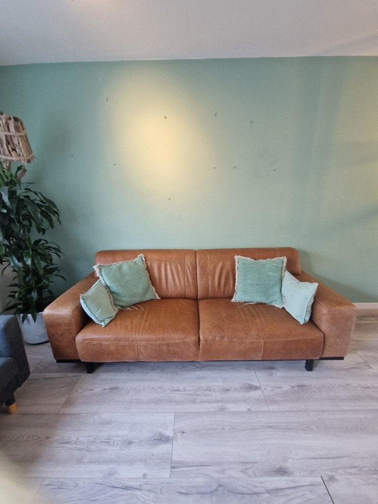 Le Garage 3 Zitbank open leder, Huis en Inrichting, Banken | Bankstellen, Ophalen, Stoer, Driepersoons, 75 tot 100 cm