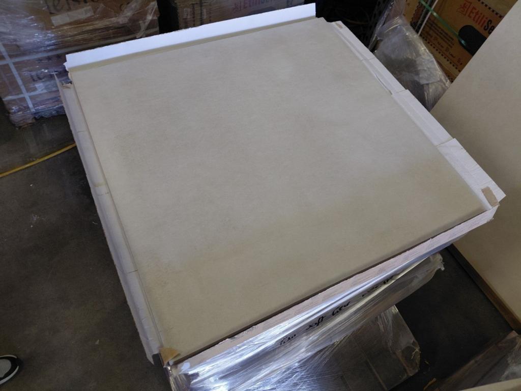 Restpartij keramische terrastegels 75x75x2 soft grey 19,6m2, Ophalen, Nieuw, Keramiek, Terrastegels