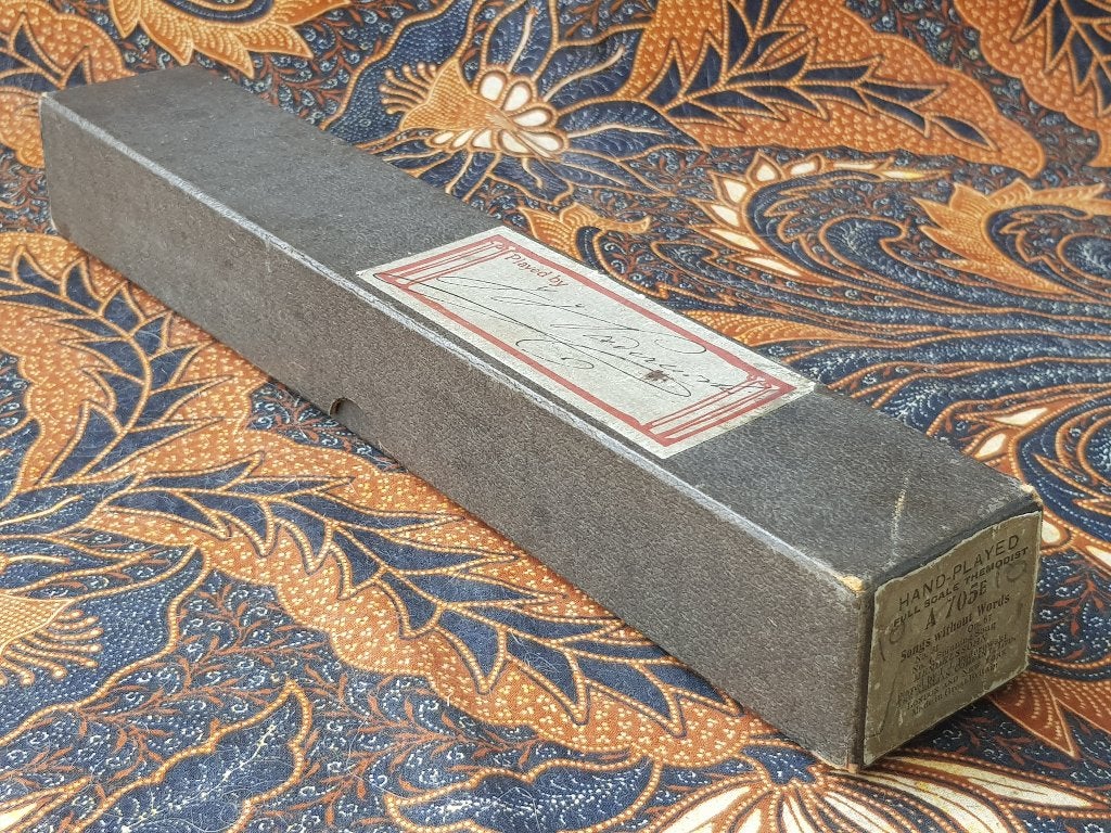 Antieke Mendelsohn muziekrol uit Engeland in de doos 32 cm., Ophalen of Verzenden