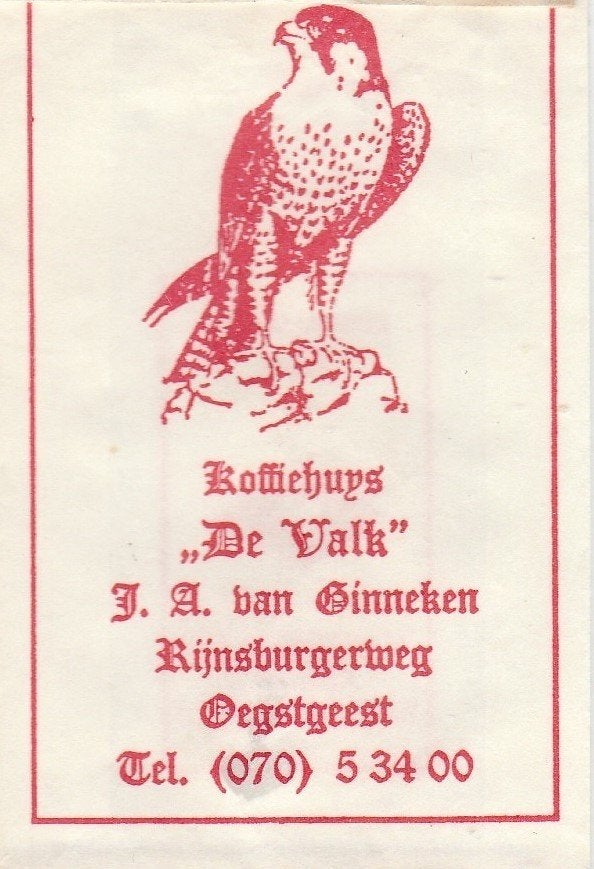 koffiehuys De Valk Rijnsburgerweg Oegstgeest -J van Ginneken, Ophalen of Verzenden
