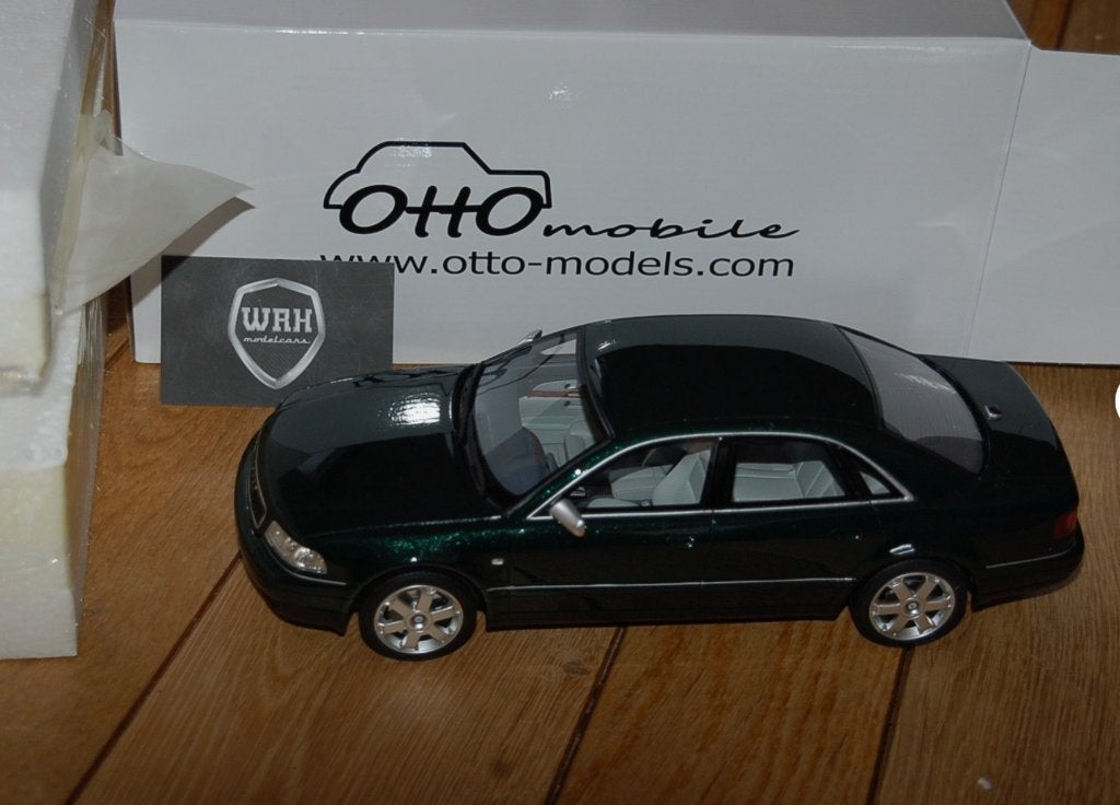 1:18 AUDI S8 D2 green Otto mobile resin OT916 WRH, Verzenden, Zo goed als nieuw, Auto, OttOMobile