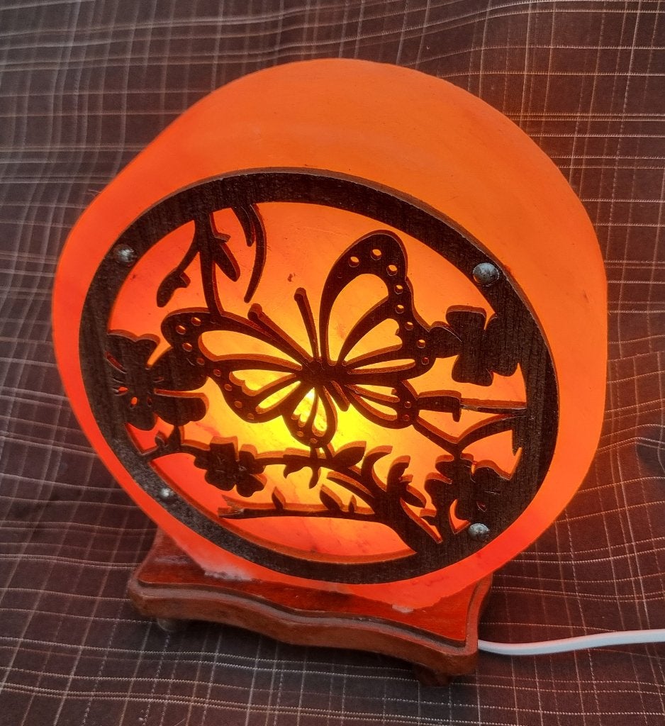 Himalayazout lamp, Overige typen, Art deco, 25 cm, Natuurlijk materiaal