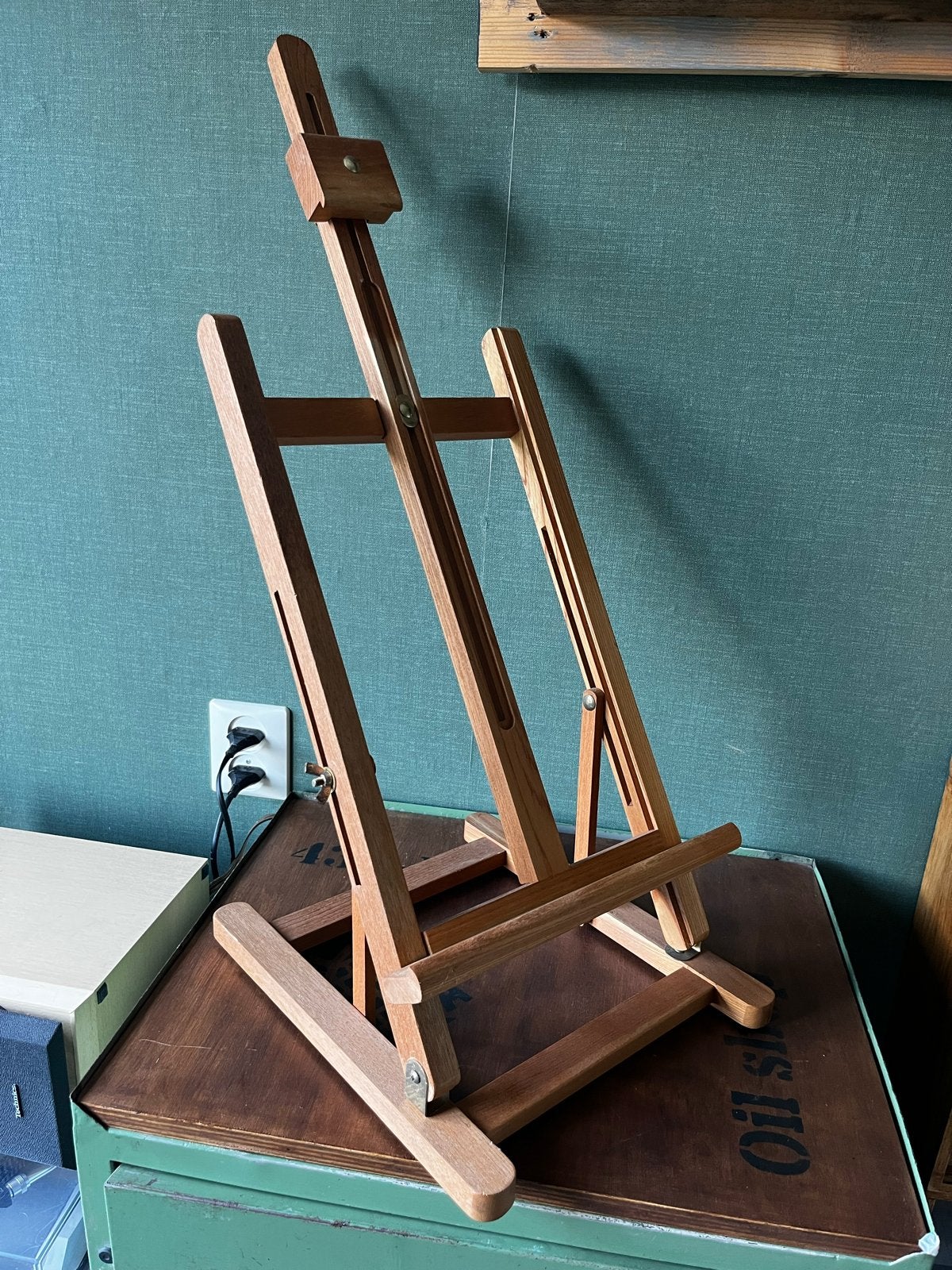 Houten Schildersezel / Presentatiestandaard - Max 57 cm, Ophalen of Verzenden, Gebruikt, Ezel