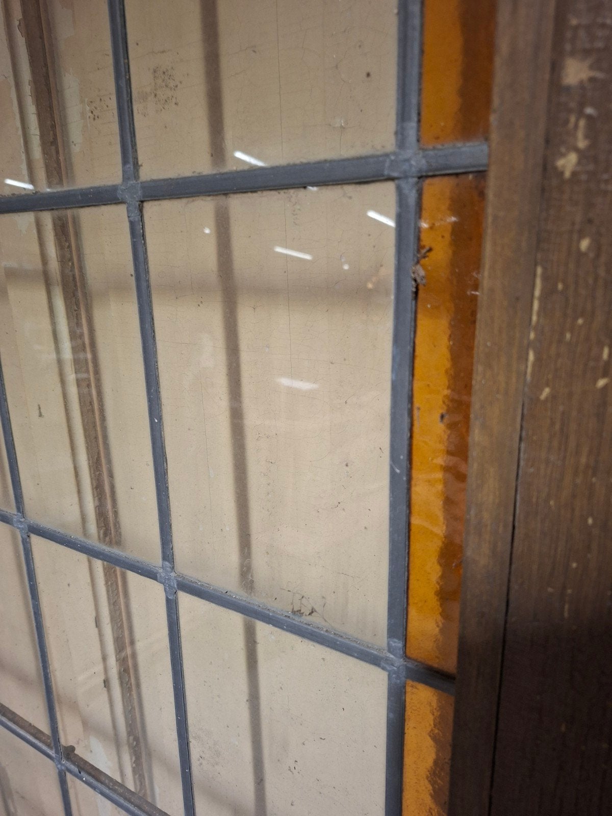 Prachtige grote glas in lood deur 255 x 113 cm, Gebruikt, 215 cm of meer, Binnendeur, Glas