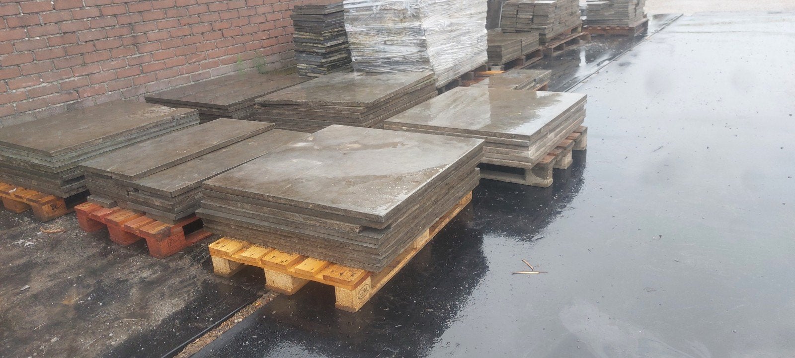 30 m2 100x100x3 cm. Chinees hardsteen terrastegels,, Ophalen, Natuursteen, 10 m² of meer, Terrastegels