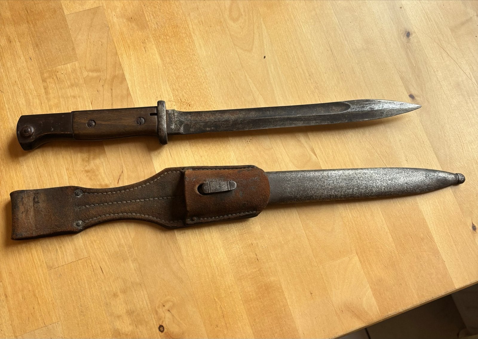 Duitse bajonet met schede - Gottl. Hammesfahr Solingen, Ophalen, Landmacht, Duitsland, Mes of Dolk