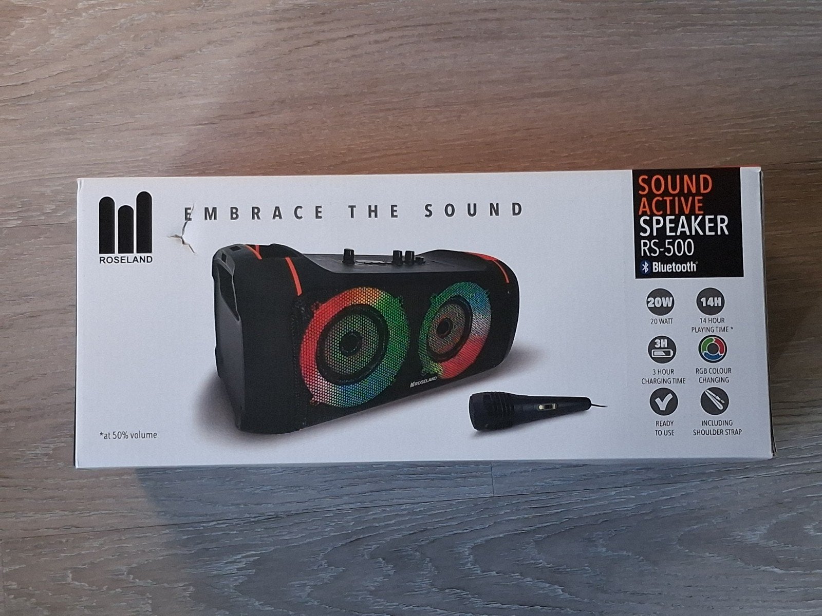 Bluetooth speaker met microfoon, Ophalen of Verzenden, Nieuw, Complete set