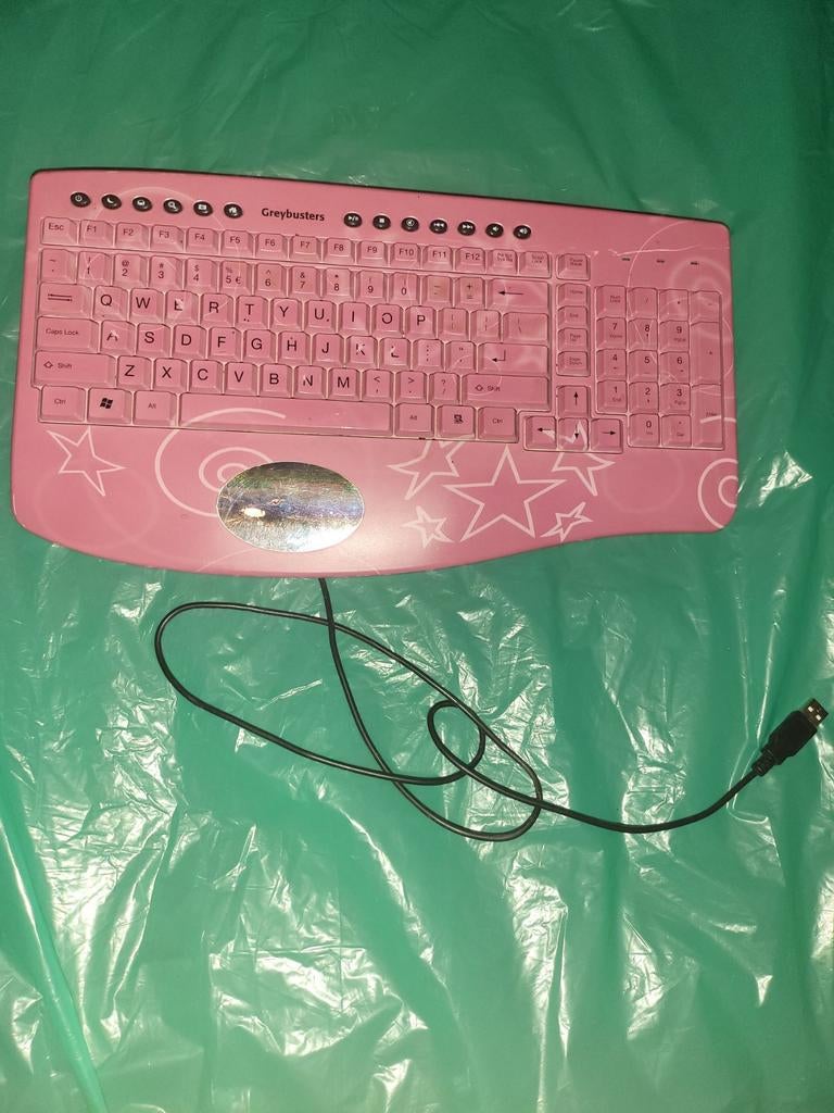 Roze Greybusters Toetsenbord - Bedraad, Gebruikt, Greybusters, Multimediatoetsen, Verzenden