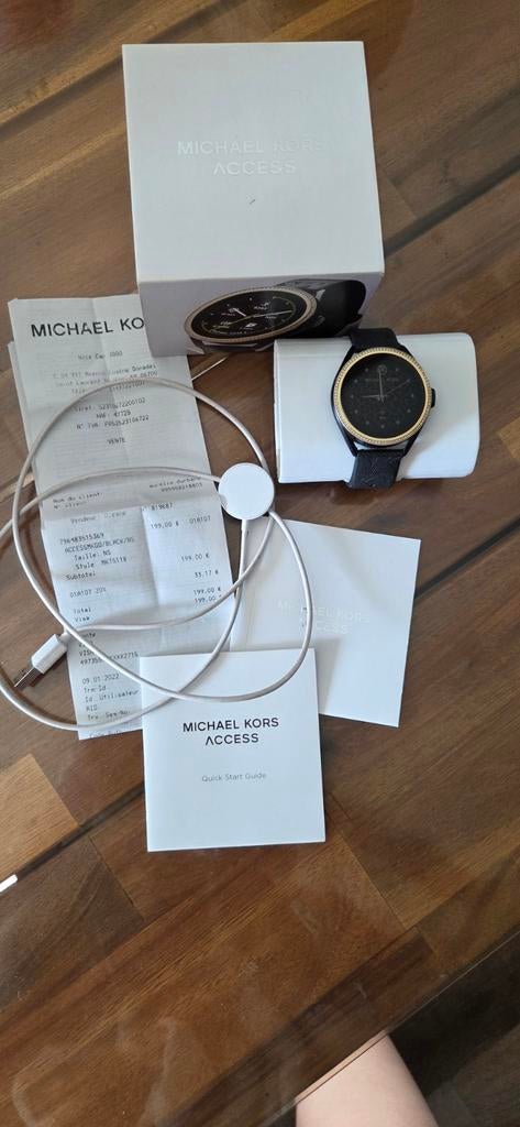 Michael Kors Smartwatch - Zo goed als nieuw, Zwart, Michael Kors, Ophalen of Verzenden, Zo goed als nieuw