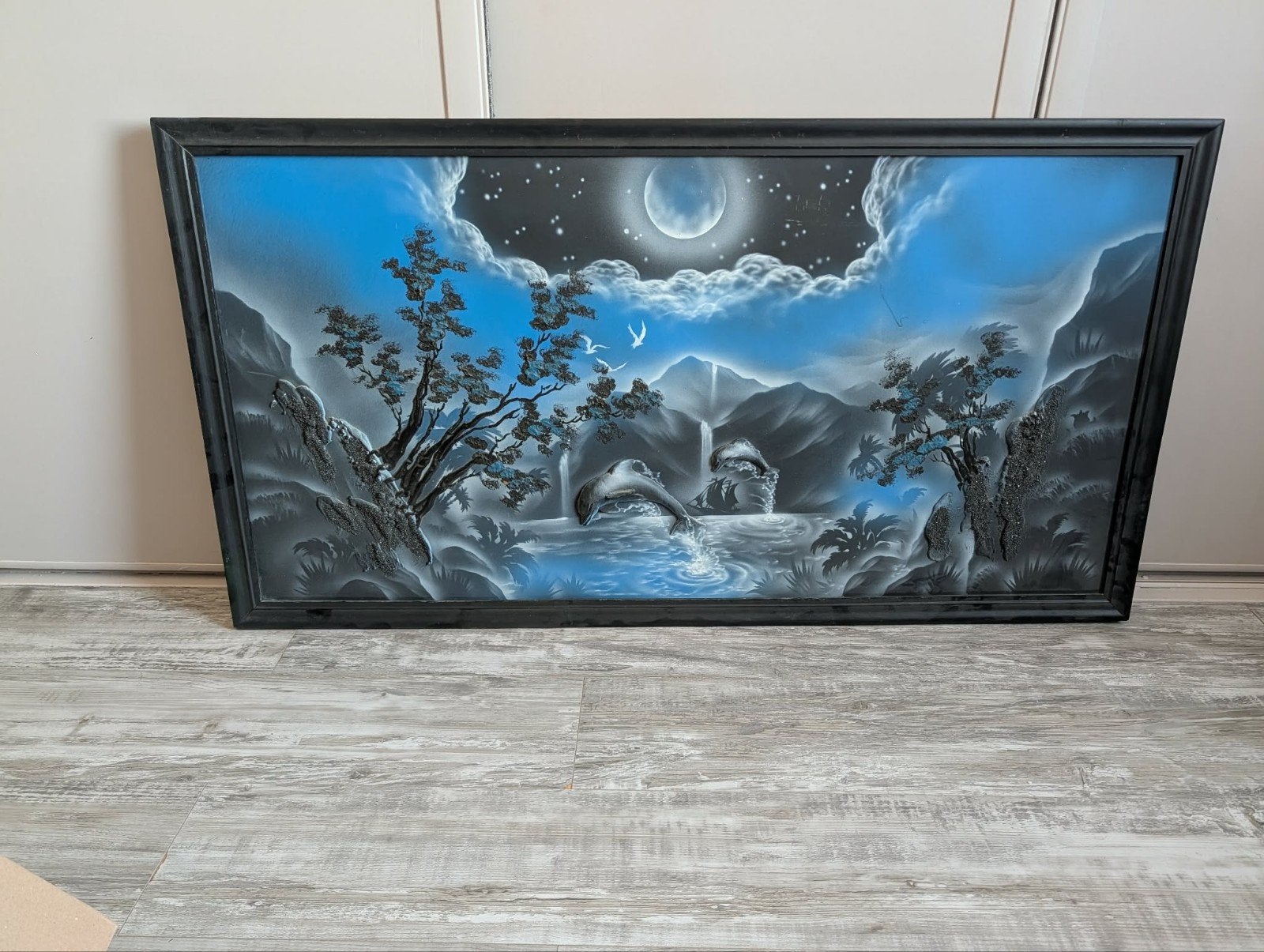 schilderij - dolfijnen, Ophalen