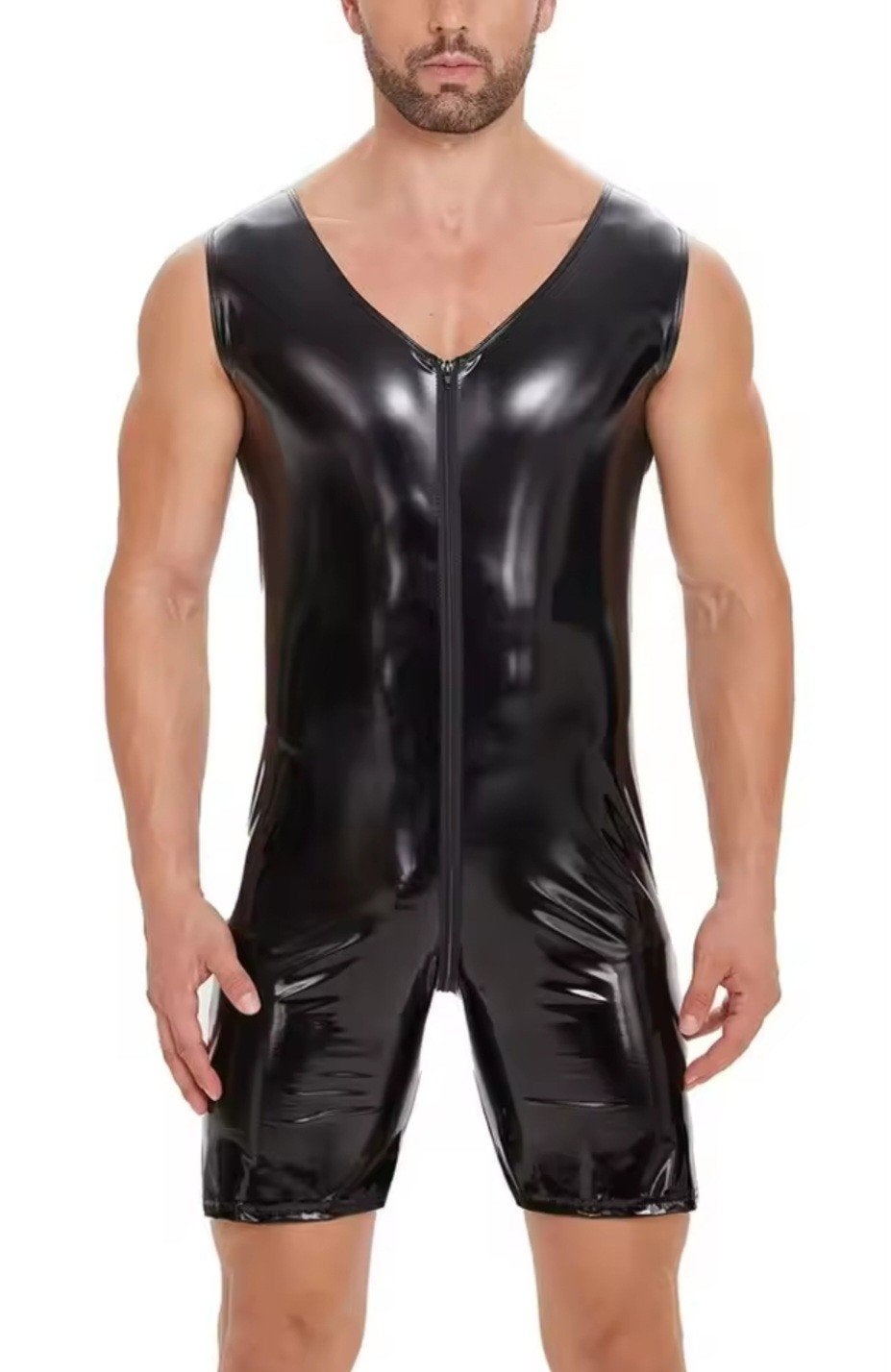 Mooie Lak Leren Body Playsuit, tm 7XL, Kleding | Heren, Overige Herenkleding, Verzenden, Nieuw