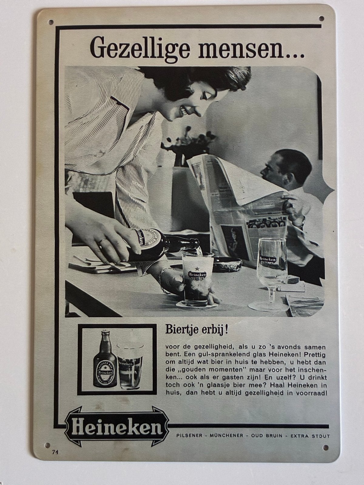 Heineken reclameborden jaren '50 - Set van 6, Verzenden