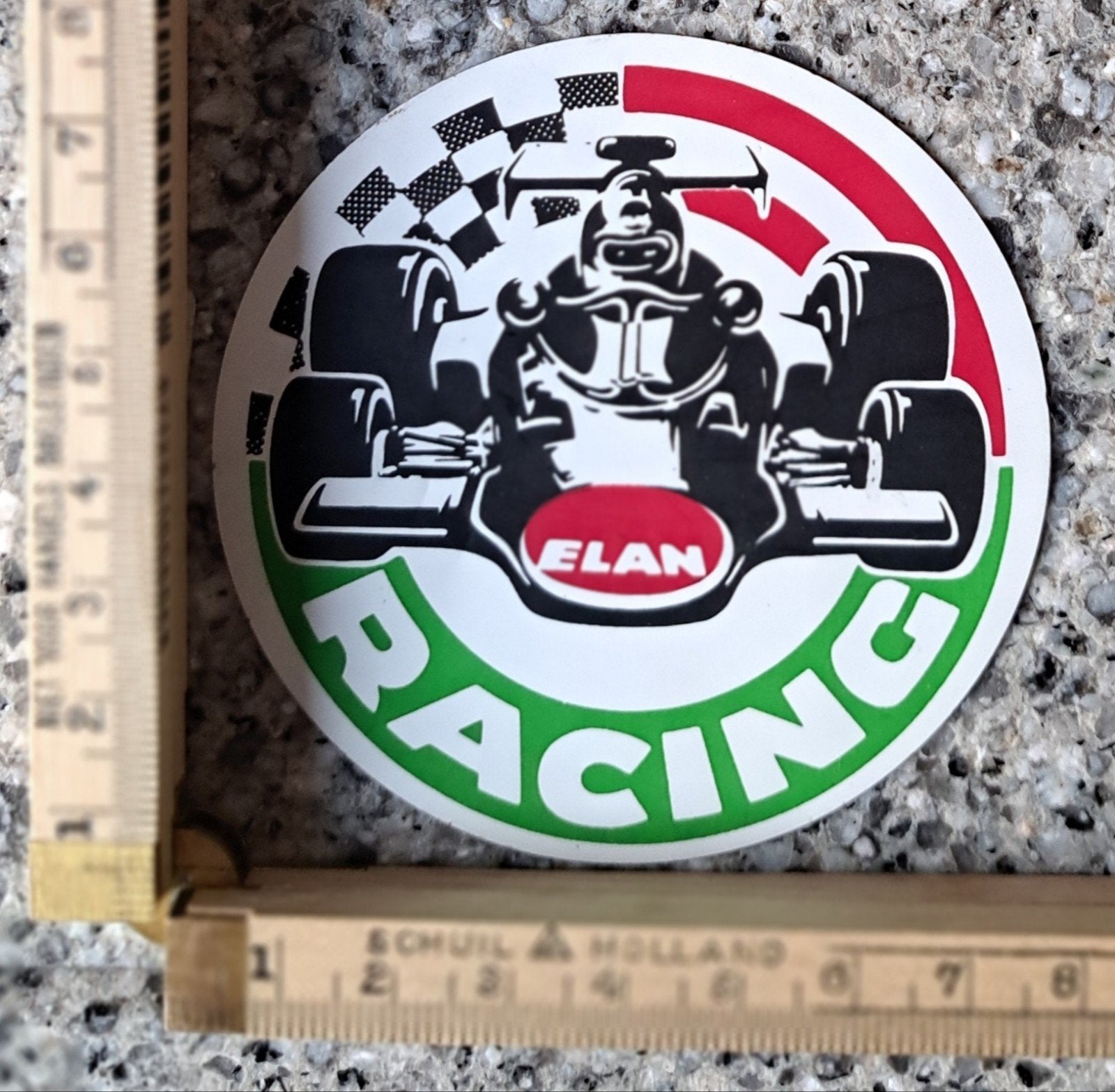 Vintage sticker Lotus Elan Racing formule 1 auto autosport, Ophalen of Verzenden, Zo goed als nieuw, Auto of Motor