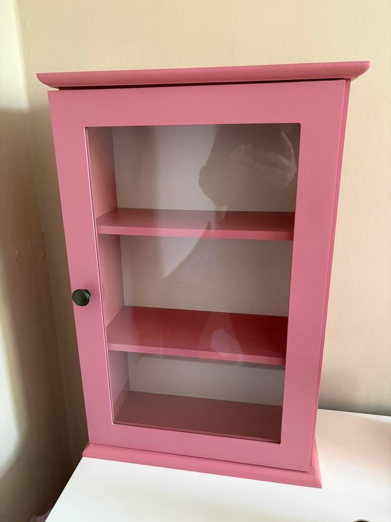 Jysk wandkastje roze, Ophalen, 50 tot 100 cm, Zo goed als nieuw, Minder dan 100 cm