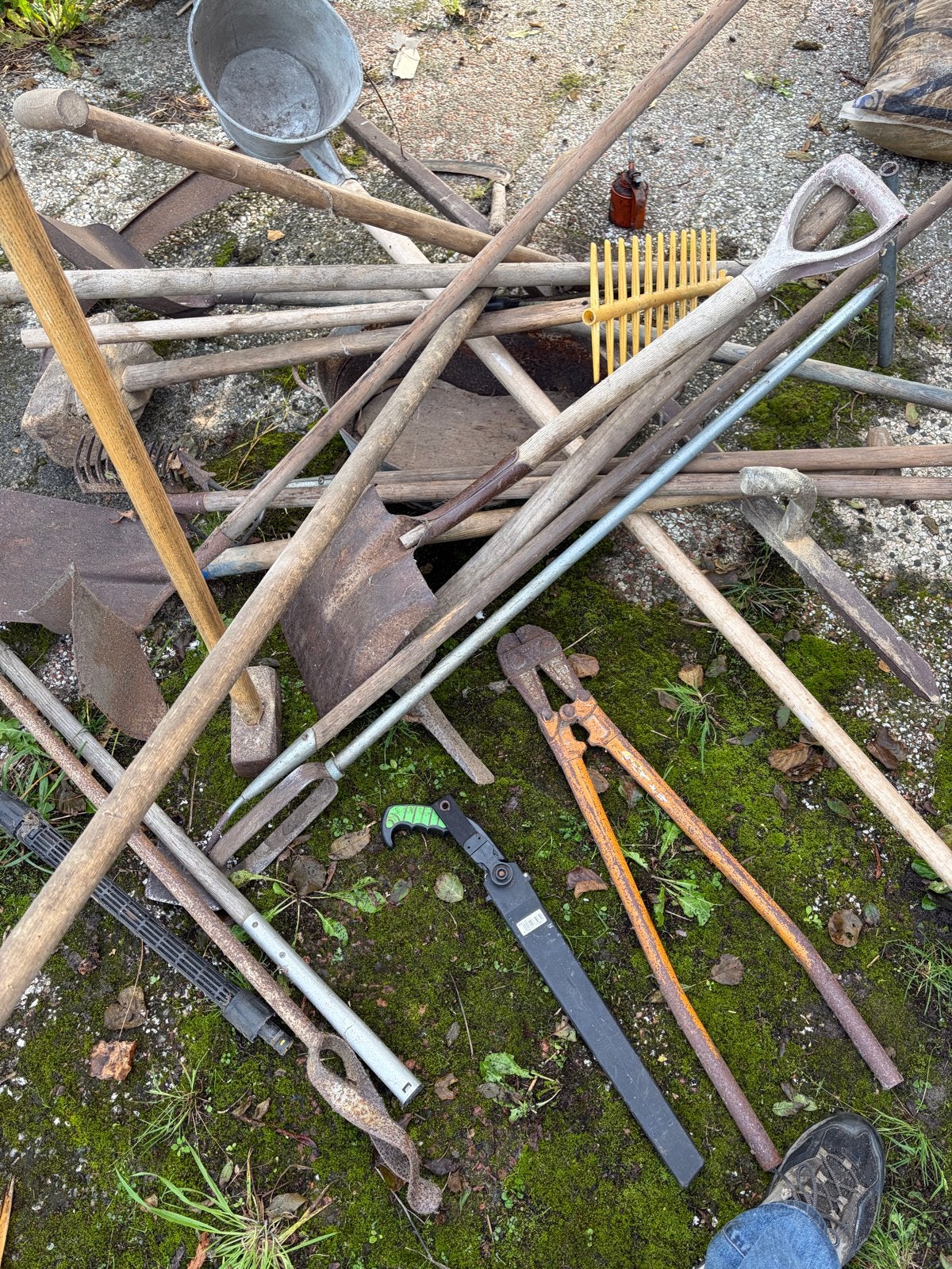 Diverse (antieke) tuingereedschappen, Tuin en Terras, Ophalen, Gebruikt, Overige soorten
