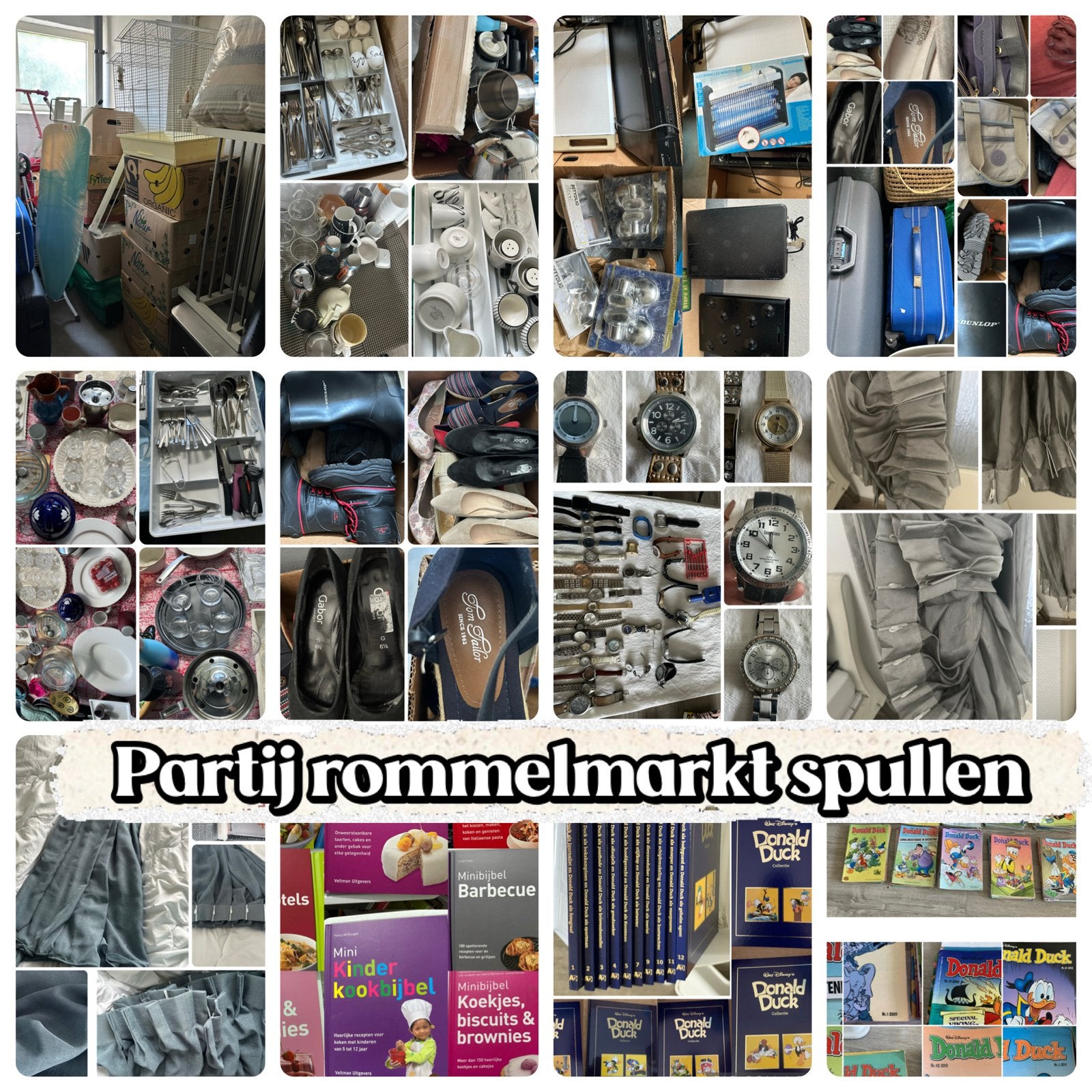 Grote partij rommelmarkt spullen bekijk alle foto’s, Ophalen