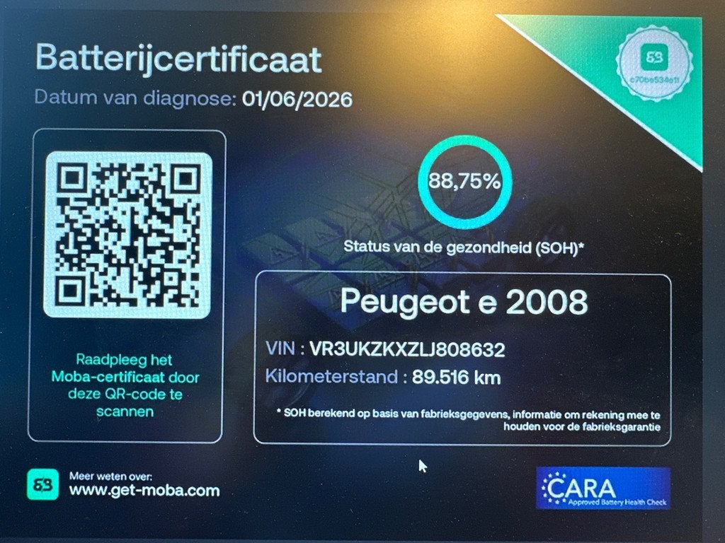 Peugeot E-2008 EV GT 50 kWh ORG NL SOH89% 1e EIG DEALEROND|P, Auto's, Peugeot, Zwart, Alcantara, Zwart, Origineel Nederlands