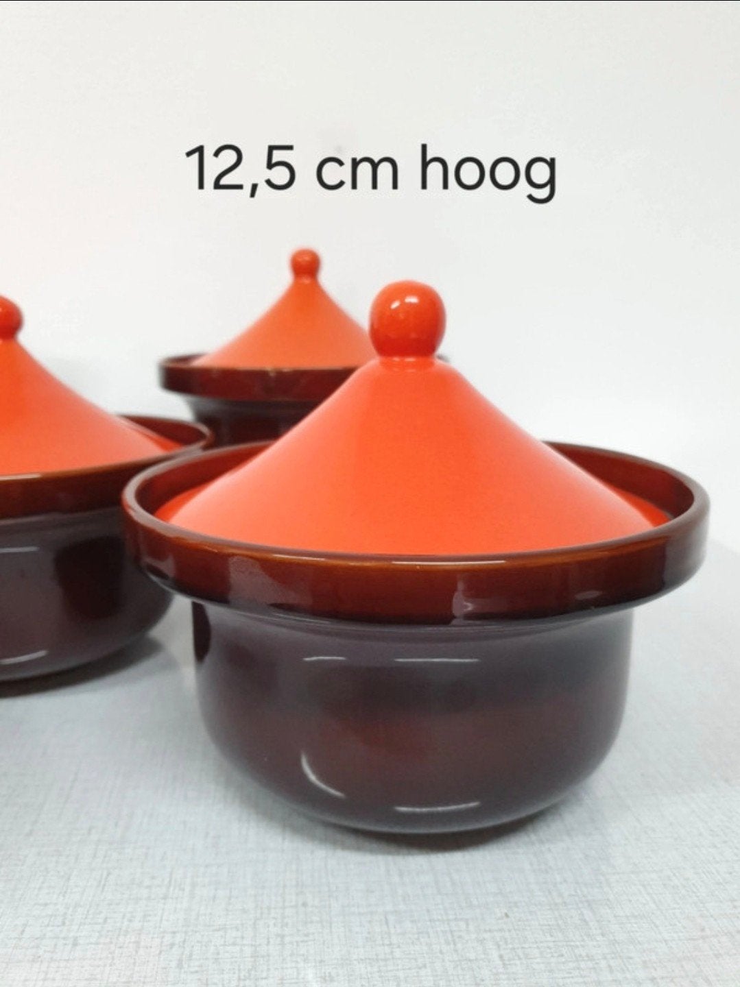 Dekschalen 'Laren'. Huizen Holland de Driehoek. 12,5 cm hoog, Ophalen of Verzenden, ., ., .