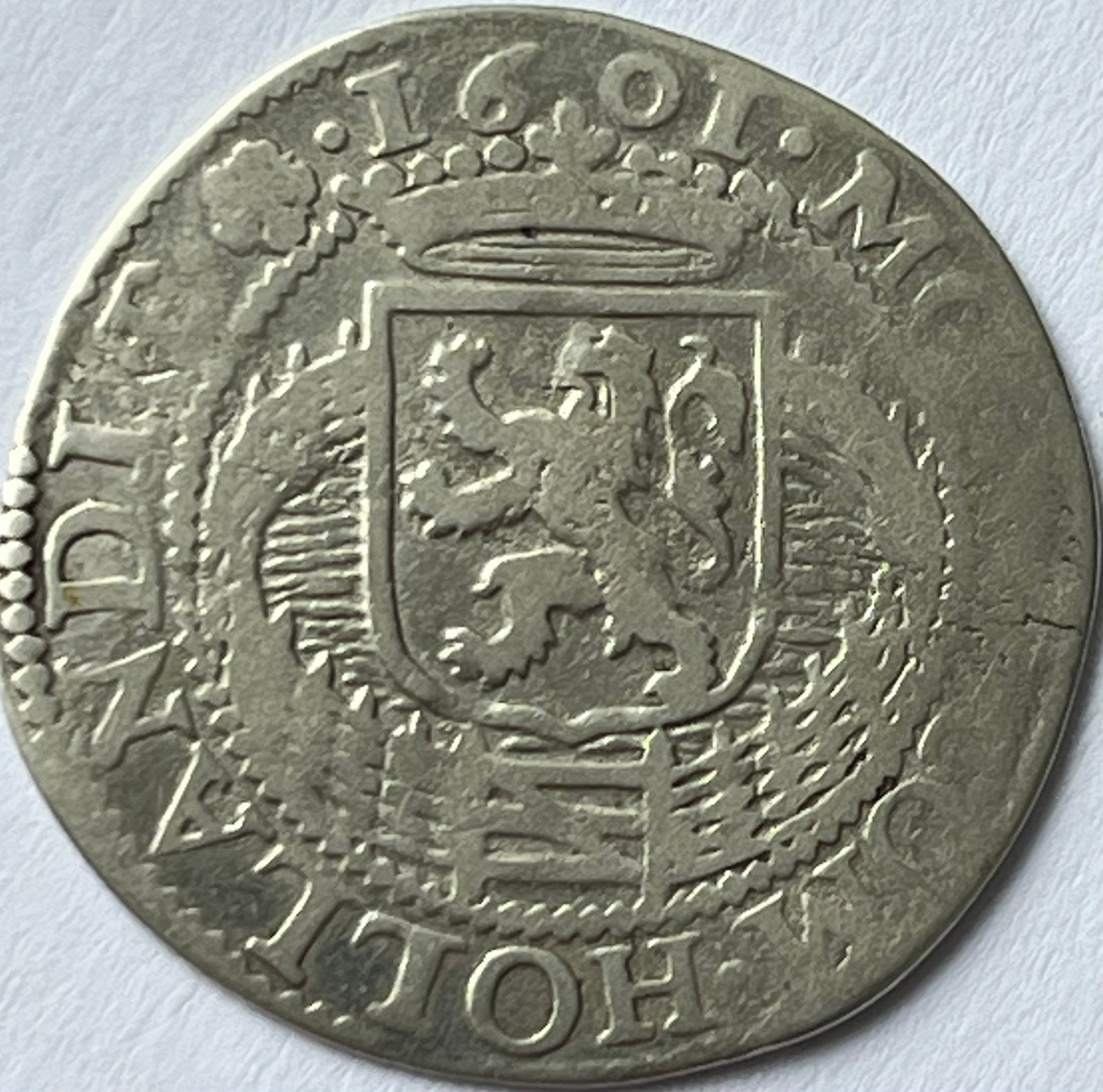 Holland zilveren roosschelling 1601, Vóór koninkrijk, Zilver, Losse munt, Overige waardes