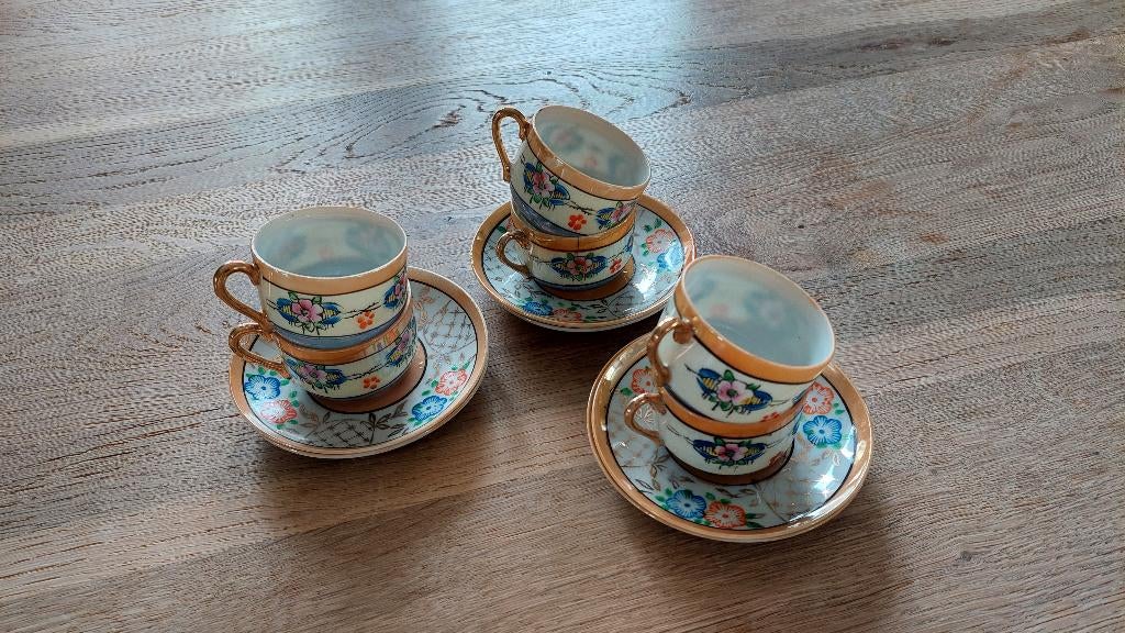 Japans Lusterware mokkaservies, Antiek en Kunst, Ophalen