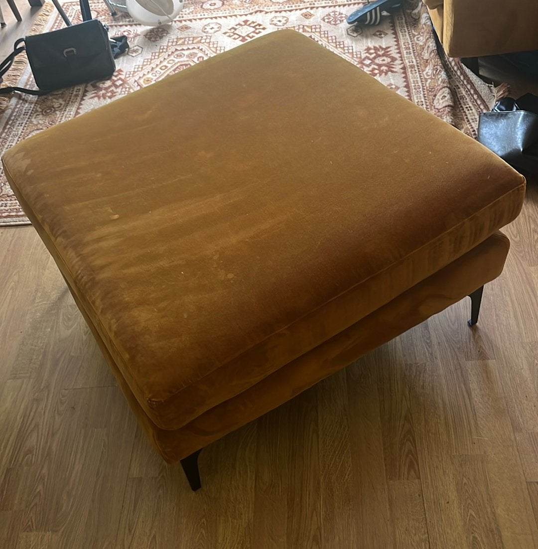 Velvet poef van sofacompany, Ophalen, Gebruikt, Vierkant, 75 tot 100 cm
