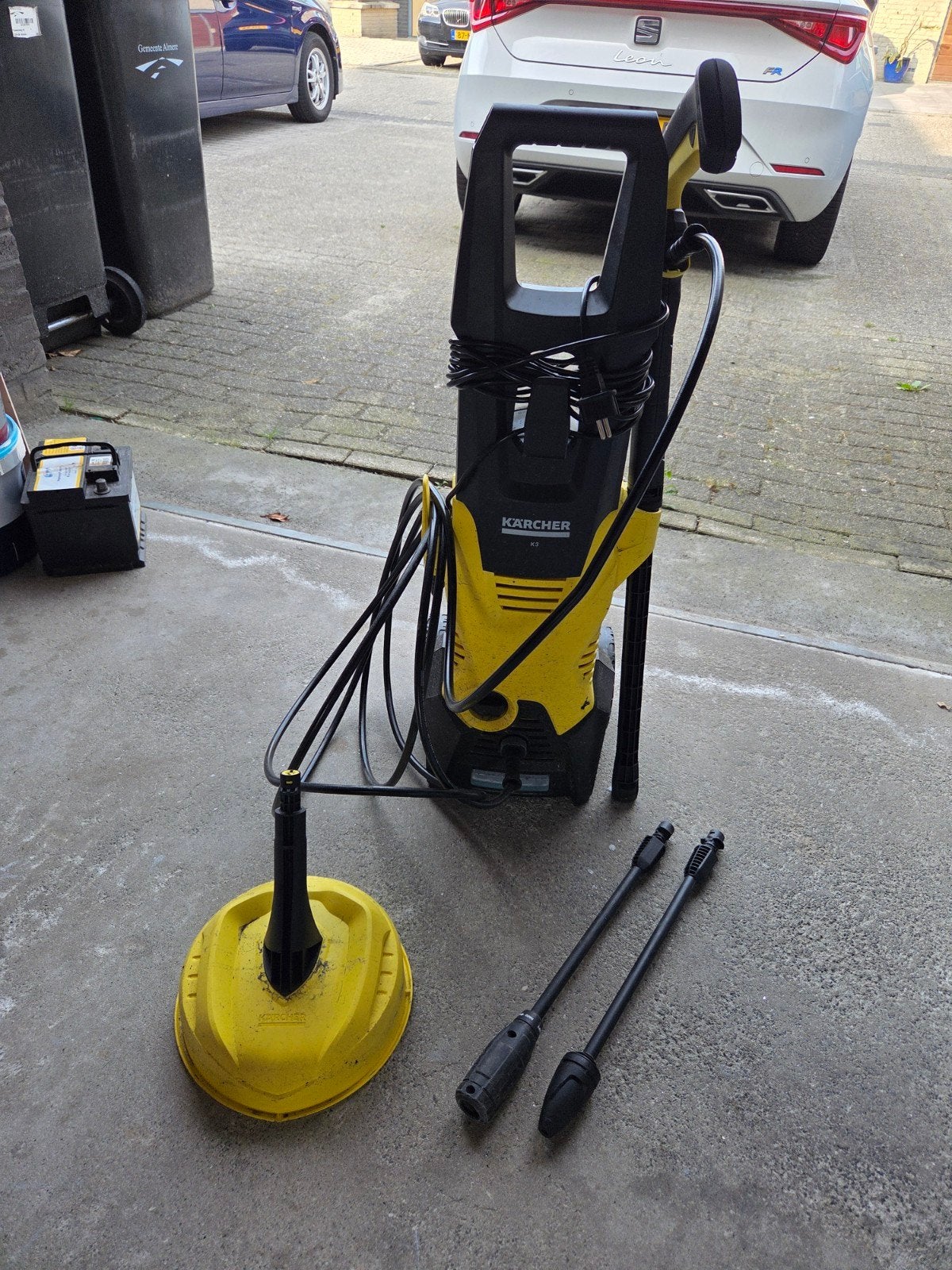 Kärcher K3 Hogedrukreiniger met Terrasreiniger, Ophalen, Gebruikt, Elektrisch, Kärcher