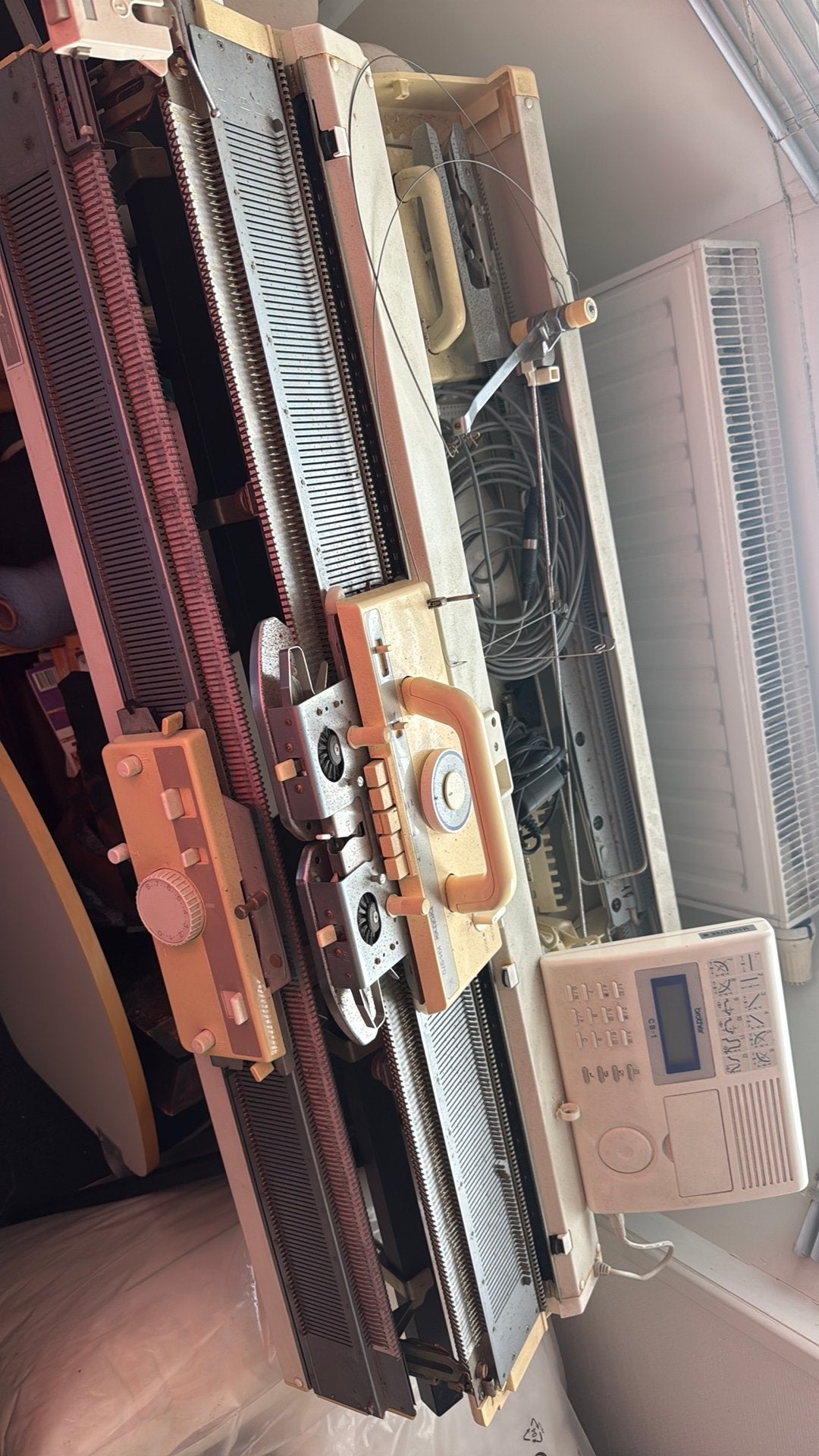Breimachine Brother KH970, dubbel KR850 computer CB1, Hobby en Vrije tijd, Ophalen, Gebruikt, Breien, Machine