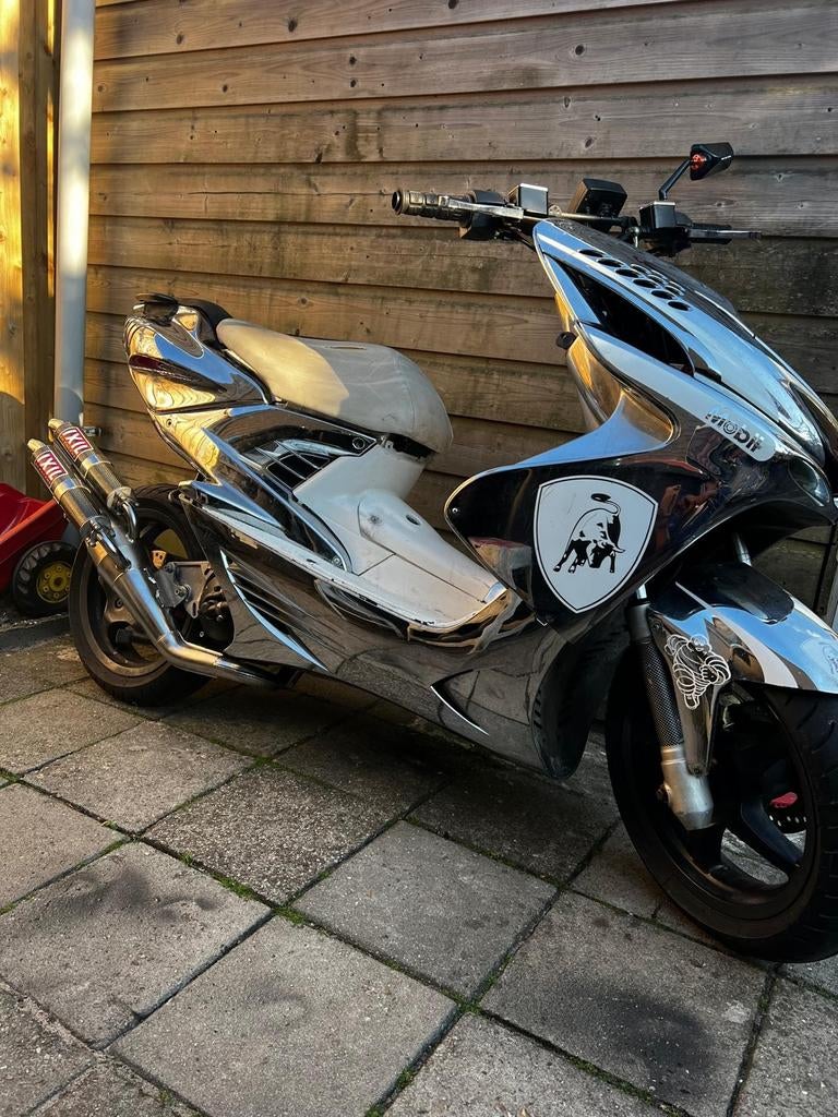 Yamaha aerox 70cc blikvanger chroom, Ophalen, Tweetakt, Aerox