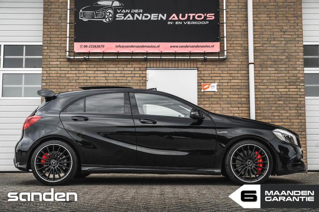 Mercedes A-klasse A45 AMG 4MATIC|Facelift|Aero|Pano|Leder|, Automaat, 4 cilinders, Zwart, Bedrijf