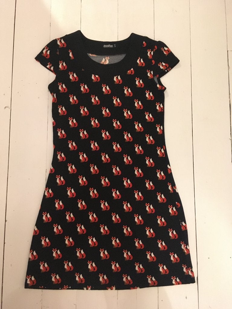 Lola Liza jurk met vossenprint Maat S, Blauw, Ophalen of Verzenden, Zo goed als nieuw, Maat 36 (S)