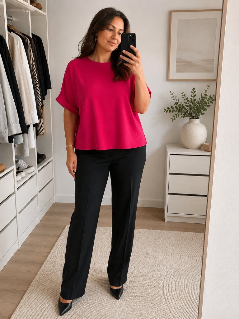 Paule Ka Paris fuchsia top – luxe boxy model – FR 40 / NL 38, Maat 38/40 (M), Paule Ka, Verzenden, Nieuw