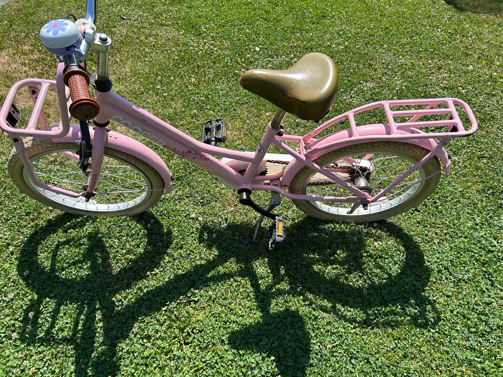 Popal Cooper 18 inch meisjesfiets - Roze, Ophalen, Terugtraprem, Gebruikt, Handrem