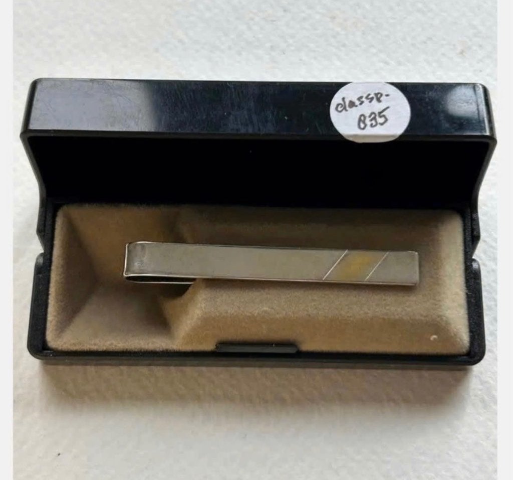 Vintage zilveren dasspeld 825-zilver in doosje, Ophalen of Verzenden, Zo goed als nieuw, X, X