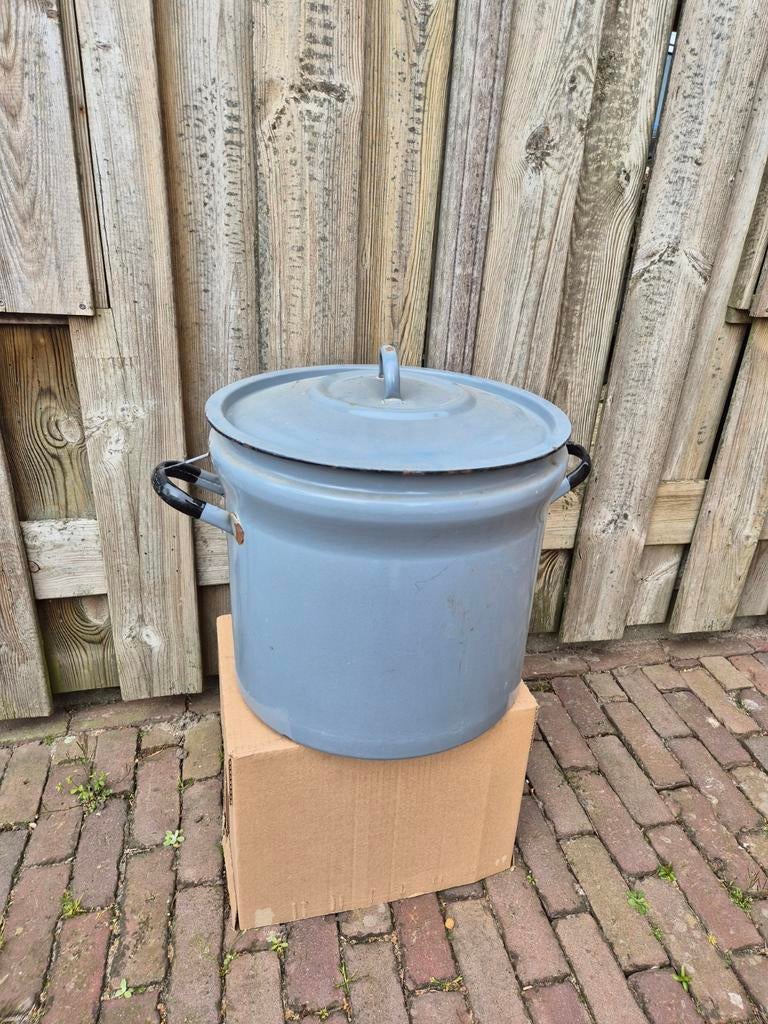 Geëmailleerde wasketel, Ophalen, Gebruikt, Overige materialen