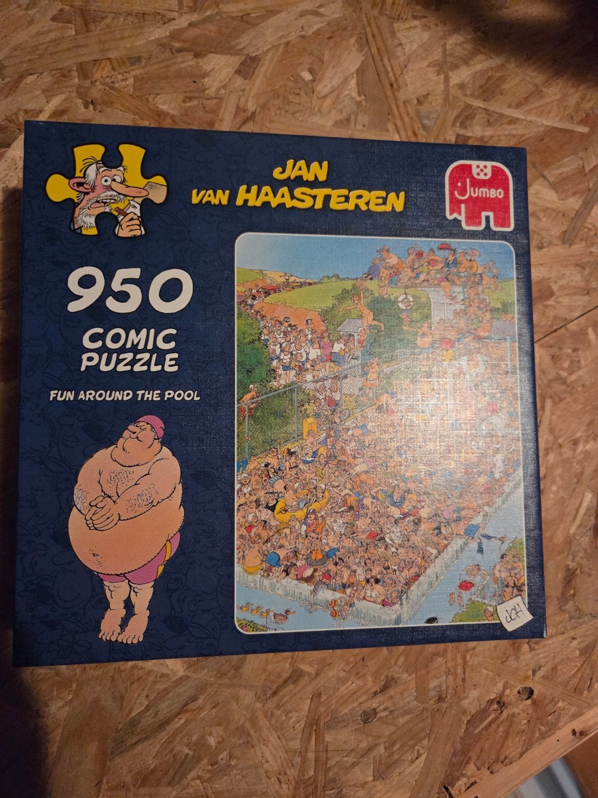 Jan van Haasteren puzzel 950 stukjes - Fun Around the Pool, Ophalen of Verzenden, 500 t/m 1500 stukjes, Zo goed als nieuw, Legpuzzel