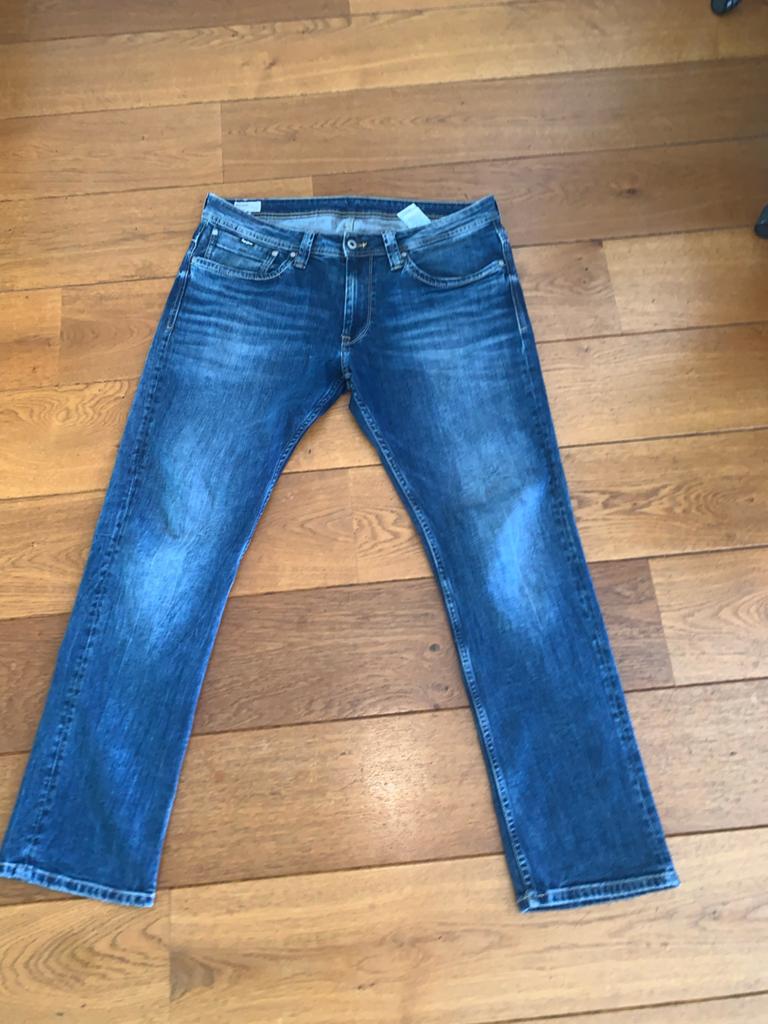 Pepe Jeans London Cash Regular Fit Jeans W36 L32, Ophalen of Verzenden, Zo goed als nieuw, Blauw, W36 - W38 (confectie 52/54)