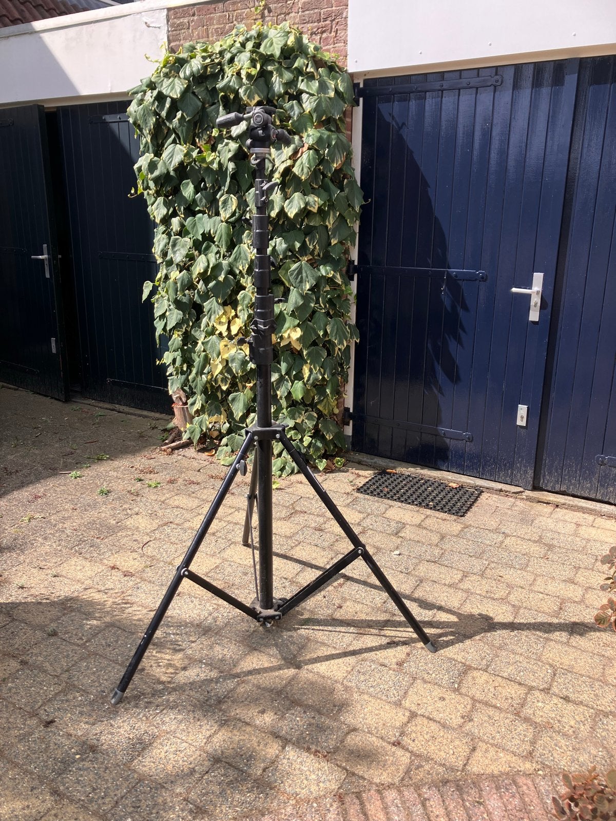 Manfrotto hoogtestatief 7 meter 269Hbd,  met statiefkop, Audio, Tv en Foto, Ophalen, Gebruikt, Driepoot, 175 cm of meer