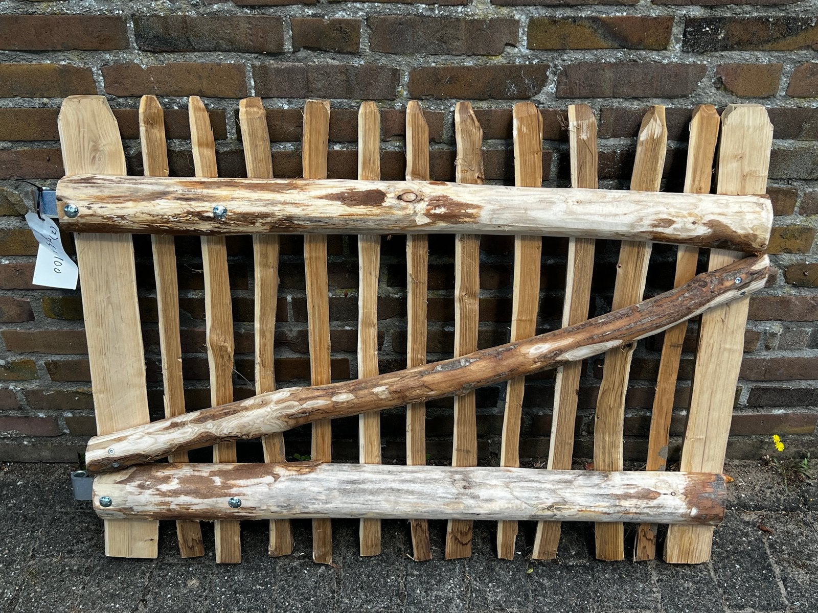 (4)Houten tuinpoort Kastanje – 100 x 75 cm, Ophalen, Nieuw, M, M