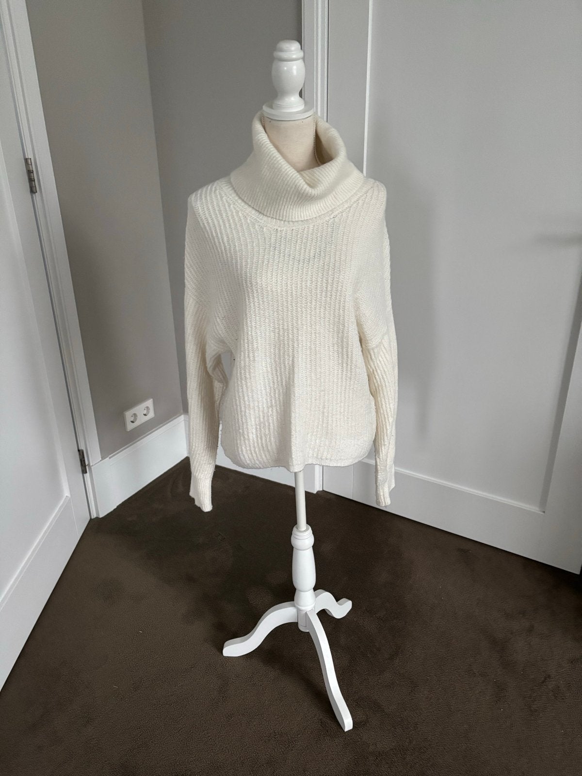 Massimo Dutti gebreide coltrui maat S, Ophalen of Verzenden, Zo goed als nieuw, Maat 36 (S), Wit