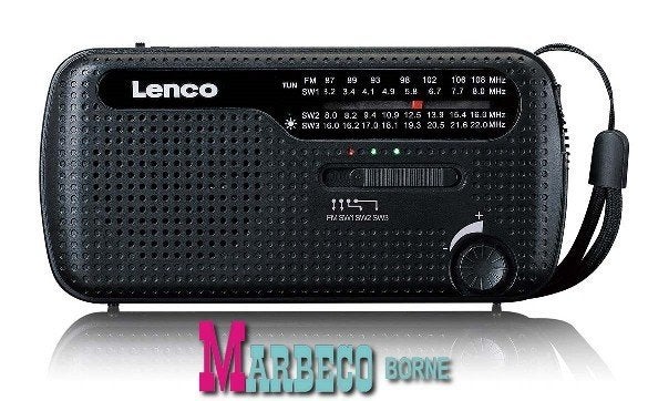 Noodradio, FM en KG, Handslinger, Solar Powered, USB-C, Ophalen, Lenco, Overige typen, Nieuw