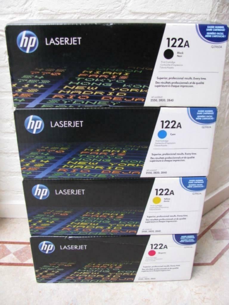 4 toners HP Q3960A-Q3961A-Q3962A-Q3963A HP 2550-2820-2840, Ophalen of Verzenden, Nieuw, Toner, HP (ORIGINEEL)