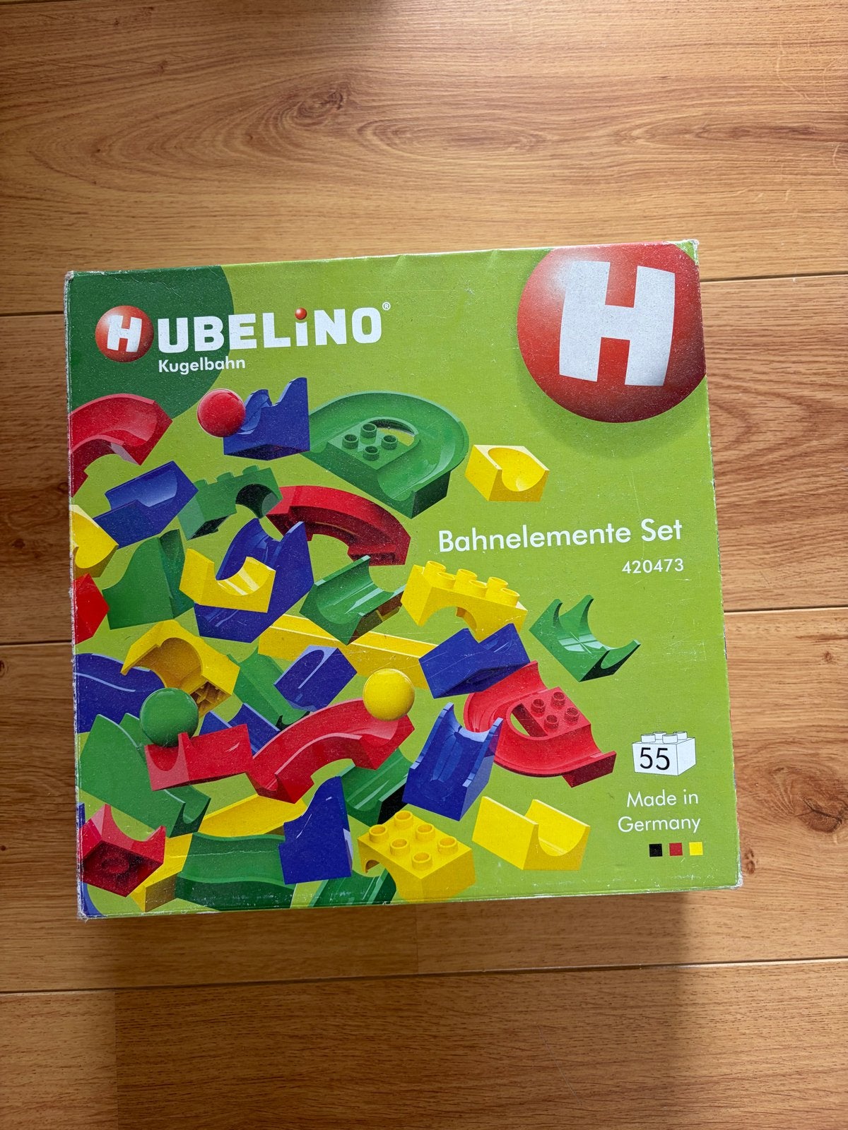 Hubelino (duplo) knikkerbaan, Ophalen, Zo goed als nieuw, Compleet, Duplo