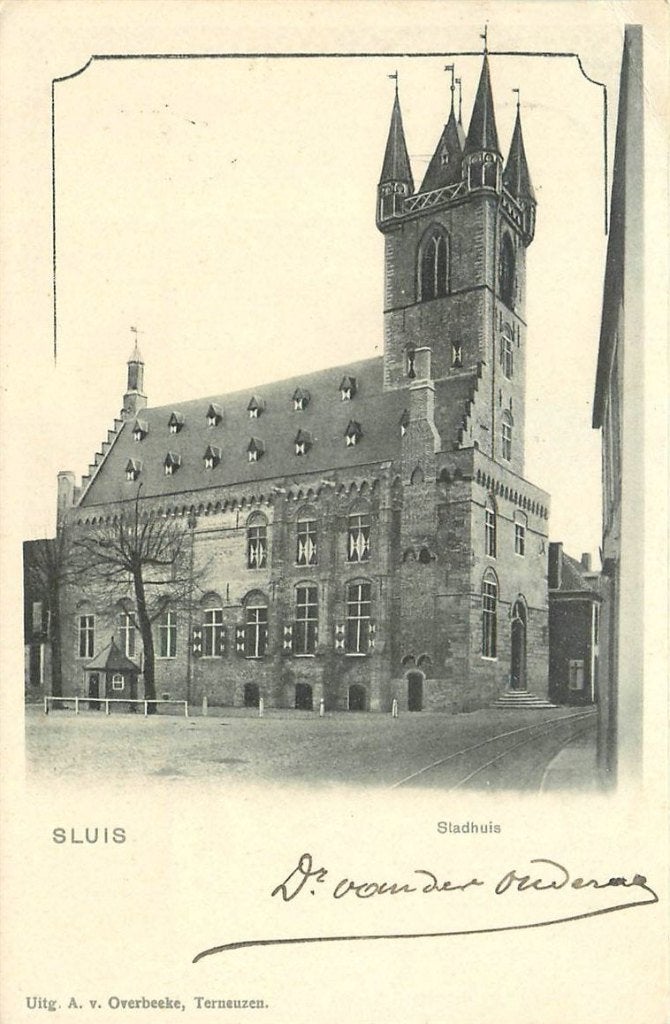 379-104-031 Sluis Stadhuis, Verzenden, Voor 1920, Zeeland