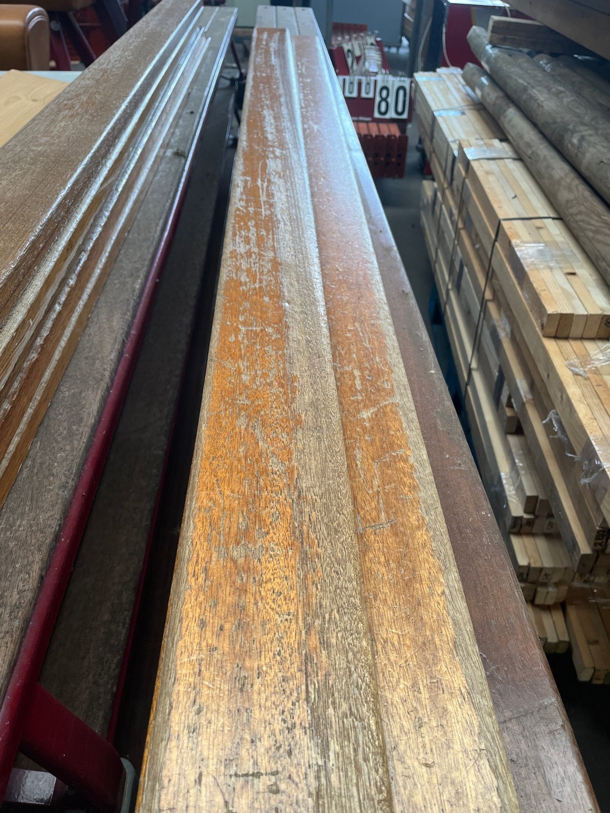 Houten balken in twee verschillende maten, Ophalen, Gebruikt, 250 cm of meer, Balken