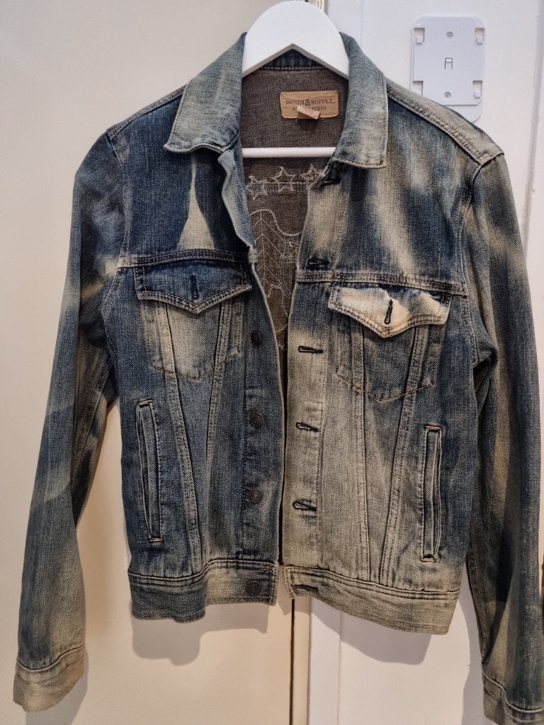 Vintage Denim & Supply Ralph Lauren Spijkerjack – Eagle Back, Blauw, Ralph Lauren, Ophalen of Verzenden, Zo goed als nieuw