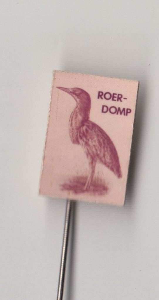 Vogel Roerdomp speldje, Gebruikt, Niet vindbaar, Niet vindbaar, Speldje of Pin