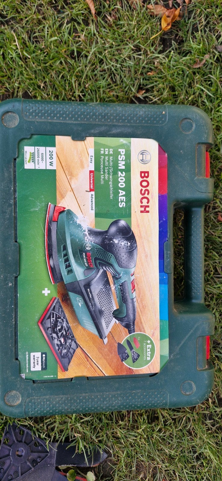 Bosch PSM 200 AES Multischuurmachine met accessoires, Ophalen of Verzenden, Gebruikt, Minder dan 600 watt, Overige typen