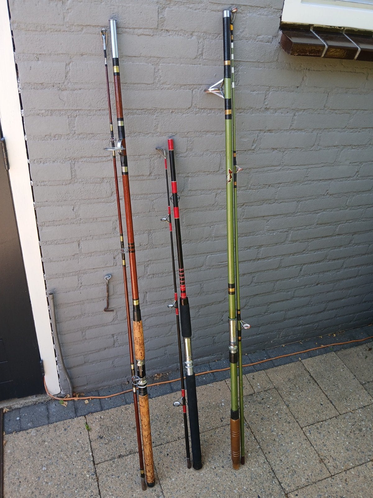 Vintage zeehengels, Ophalen, Gebruikt, Complete hengel